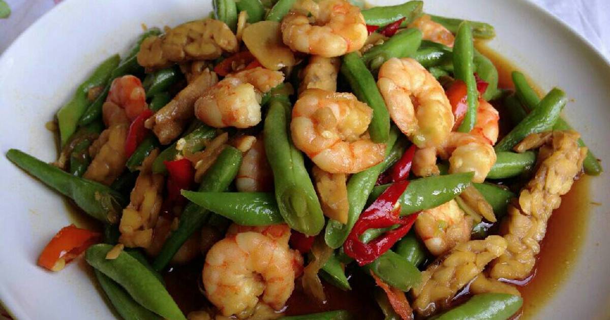 Resep Tumis Buncis Udang Tempe oleh Zyvara S. Early Cookpad