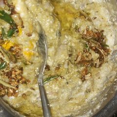 Karela Bharta / karlyache Bharit / bitterguord bharta A picture of Karela Bharta / karlyache Bharit / bitterguord bharta.