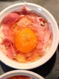Baked Eggs with Ham and Mushrooms