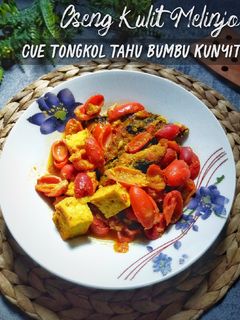 Foto resep Oseng Kulit Melinjo Cue Tongkol Tahu Bumbu Kunyit