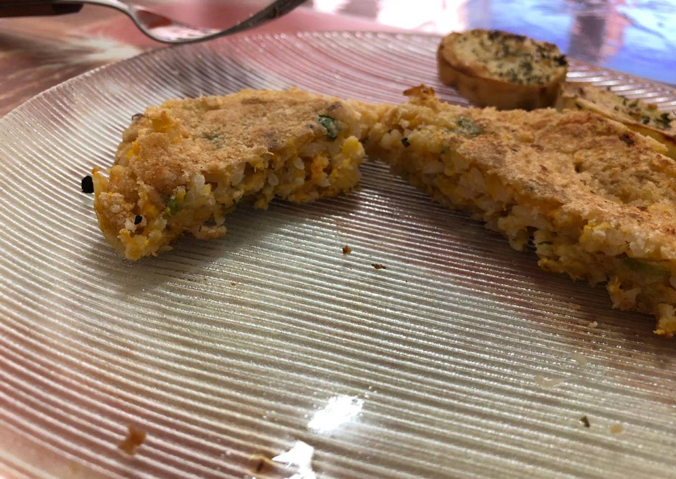Hamburguesa de calabaza y arroz