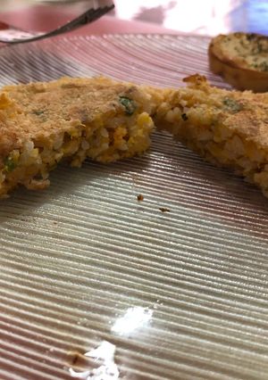 Una foto de Hamburguesa de calabaza y arroz