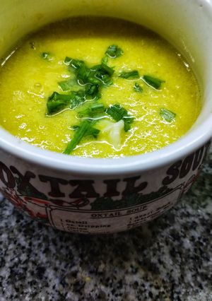 Una foto de Sopa de choclo y verdeo 🥣