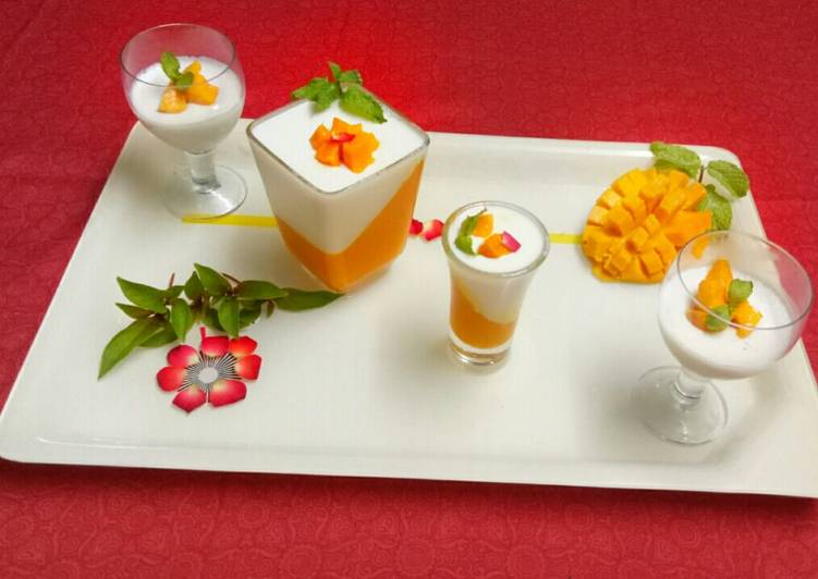 Mango vanilla pannacotta