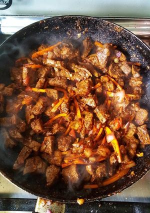 A picture of Oregano garlic beef liver.