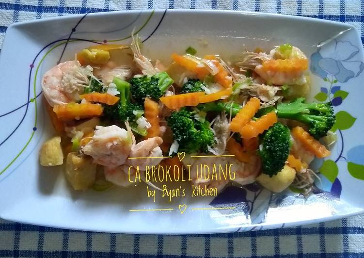 Resep Ca Brokoli Udang, Lezat Sekali