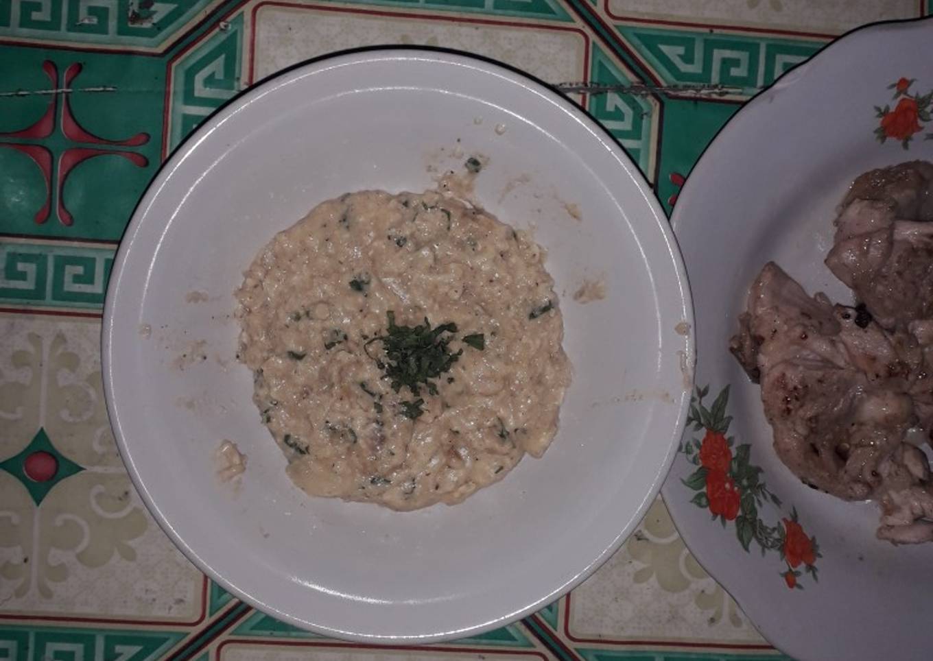 Steak ayam white sauce