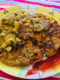 Mix veg gram flour pan cake(Besan chilla)Omelette without eggs