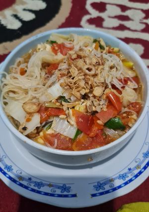 Foto resep Bihun Jagung Kuah Tomat Pedas