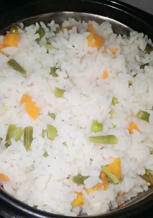 Vegetable white rice ainihin hoton girkin