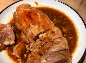 Une photo de Filet mignon de porc caramélisé sauce soja