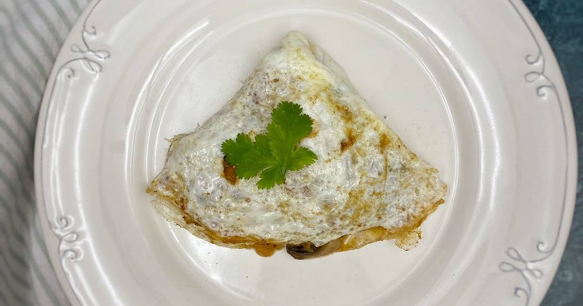 Omelette de claras de huevo con champiñones Receta de poramoralhambre-  Cookpad