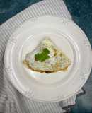 Omelette de claras de huevo con champiñones