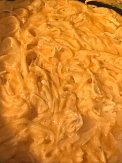 A picture of Slow Cooker Cheesy Buffalo Chicken Pasta.