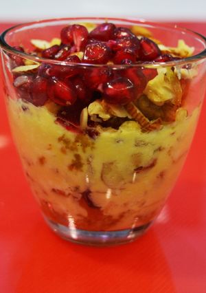 A picture of Boondi ladoo parfait.