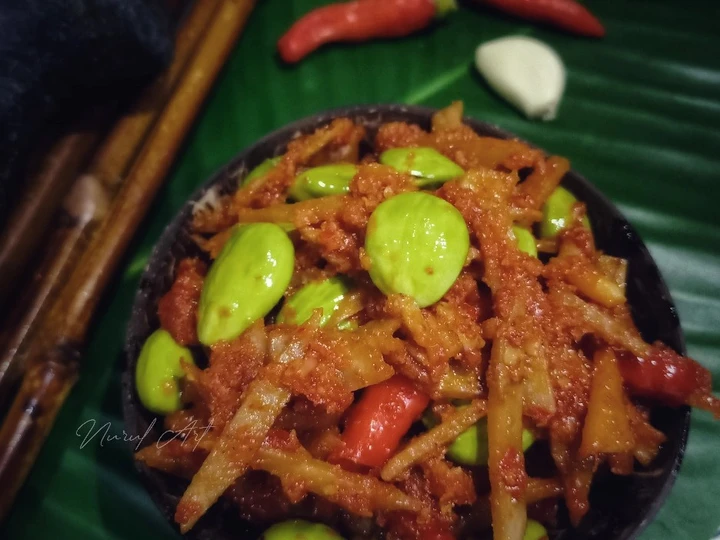 Easy Steps to Prepare Recipes Sambal Terasi Kulit Singkong Pete the  Makes Drooling Make You Drink.