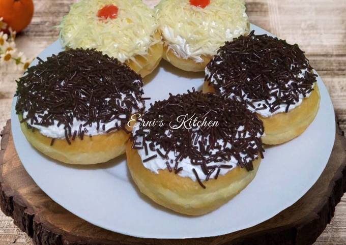 Resep: Donat Tanpa Kentang (Lembut, Empuk &amp; Menul) Rumahan