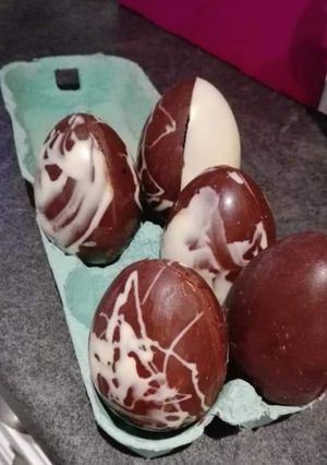 Une photo de Œufs bicolores