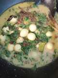 Gulai Telur Puyuh Daun Labu Siam