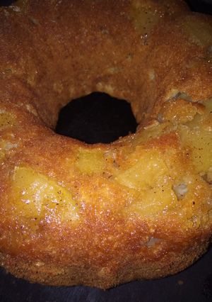 Una foto de Torta de manzanas con harina integral