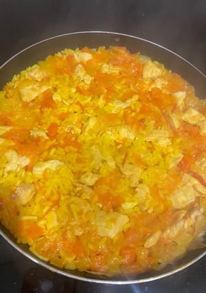 Una foto de Arroz con pollo 🍗 🍚
