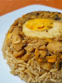 Foto resep Nasi Tim Ayam Jamur