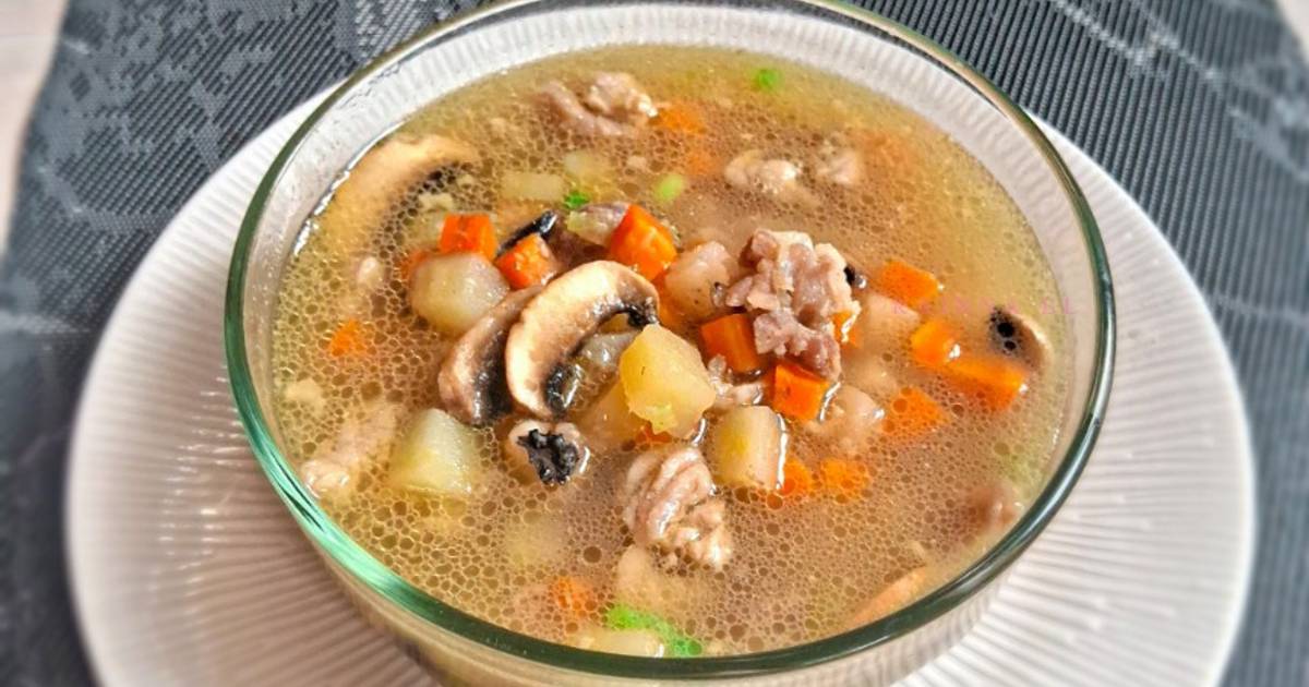 Resep Sop Sayur, Jamur, &amp Tetelan Berempah️ Dengan Bahan Sederhana
