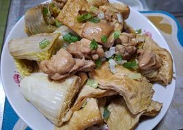 (懶人電鍋)娃娃菜雞肉蒸