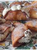 Mini tacos dulces con nata