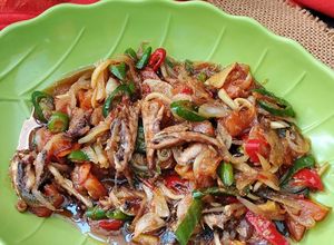 Foto resep Oseng Klotok Cabe Hijau Mangga Muda