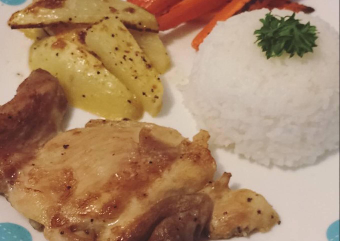 Pollo al limón y pimienta al horno