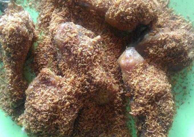 Resep: Ayam goreng serundeng kering Yang Enak