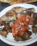 Contramuslos de pollo con patatas al grill doble