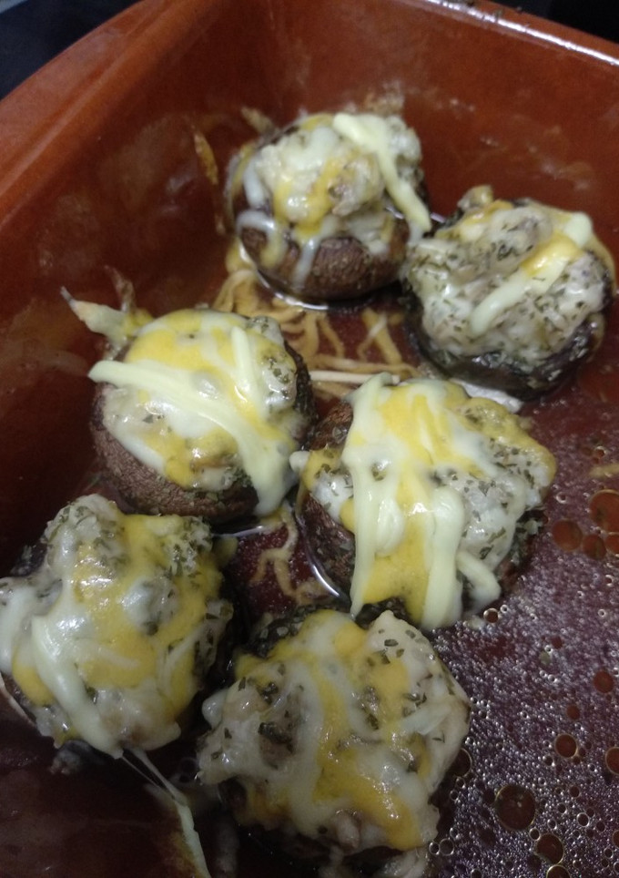 Una foto de Champiñones rellenos