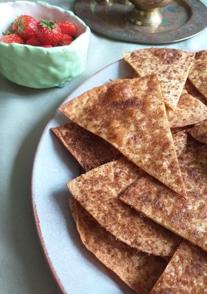Una foto de Tortillas de trigo dulces con canela