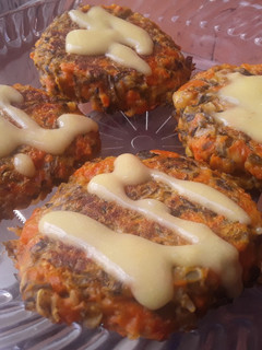 Una foto de Tortitas de calabaza🎃, zanahoria🥕y acelgas🌿