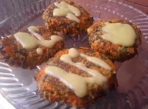 Una foto de Tortitas de calabaza🎃, zanahoria🥕y acelgas🌿