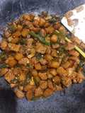 Tumis kentang & tahu pakai cabe ijo iris