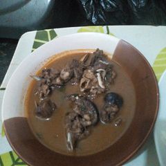 A picture of Goat meat peppersoup.