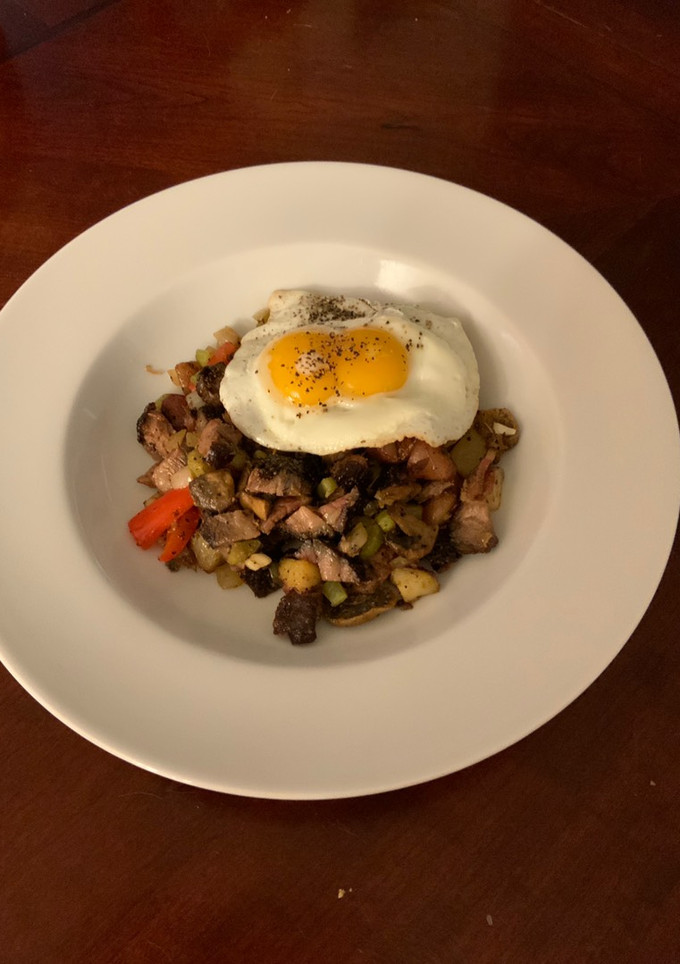 A picture of Brisket Hash.