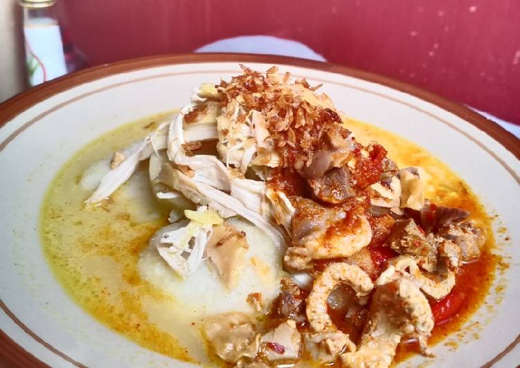 IDE #Resep 52. Lontong Opor Ayam Suwir Sambal Goreng Ampela Ati Desaku menu masakan harian