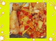 Una foto de guiso de pollo