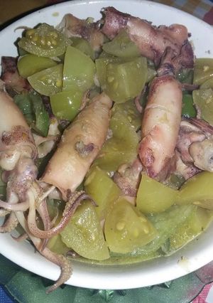 Foto resep Tumis cumi tomat ijo