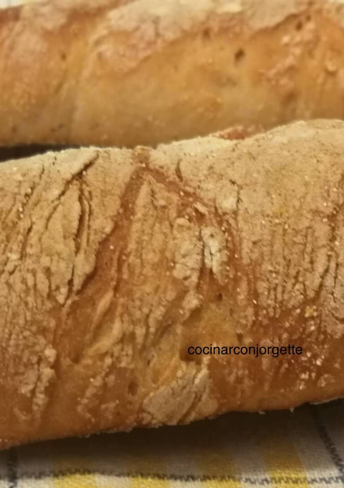Una foto de Barras de pan casero fácil