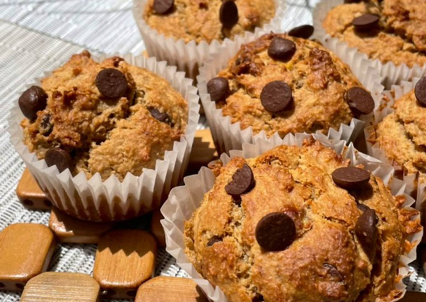 MUFFINS DE PLÁTANO Y CACAHUETE 🍌🥜