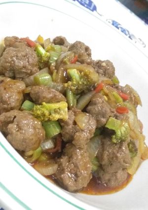 Foto resep BolaBola Daging Saos Teriyaki