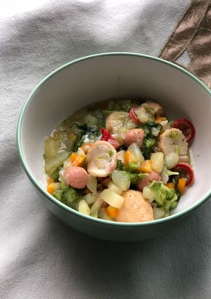 Foto resep Capcay bakso ikan sosis untuk anak//mpasi