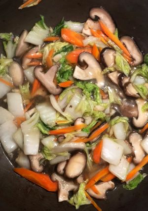 A picture of Stir-Fried Napa Cabbage (Wongbok).