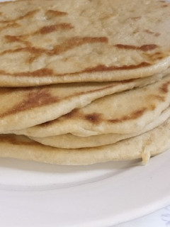 A picture of Naan bread.
