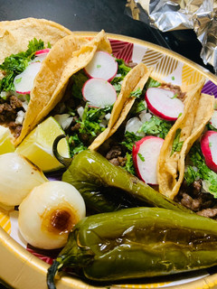A picture of Tacos Asadas: Mexican street tacos.